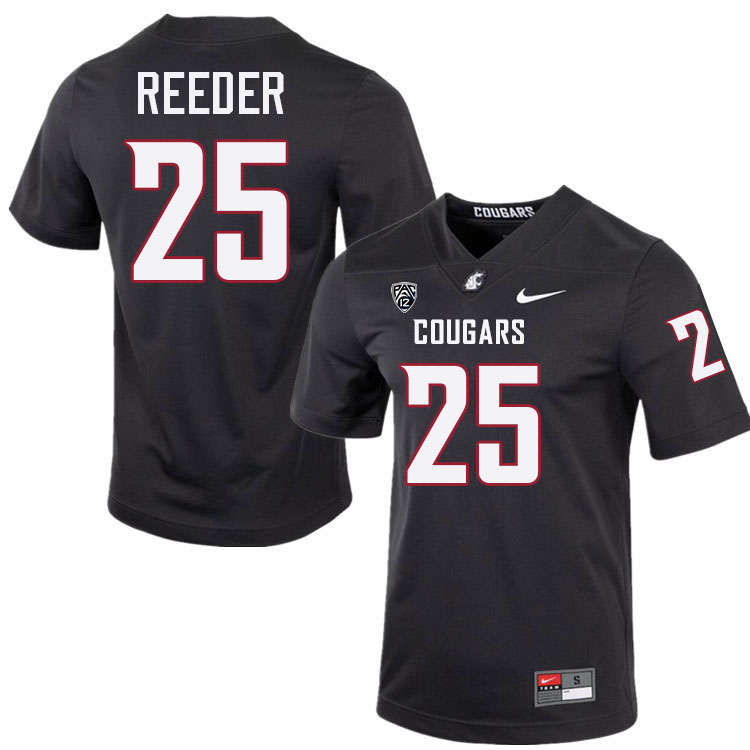 Cale Reeder WSU Cougars Jersey.Washington State Cougars #25 Cale Reeder Jersey Youth-Charcoal